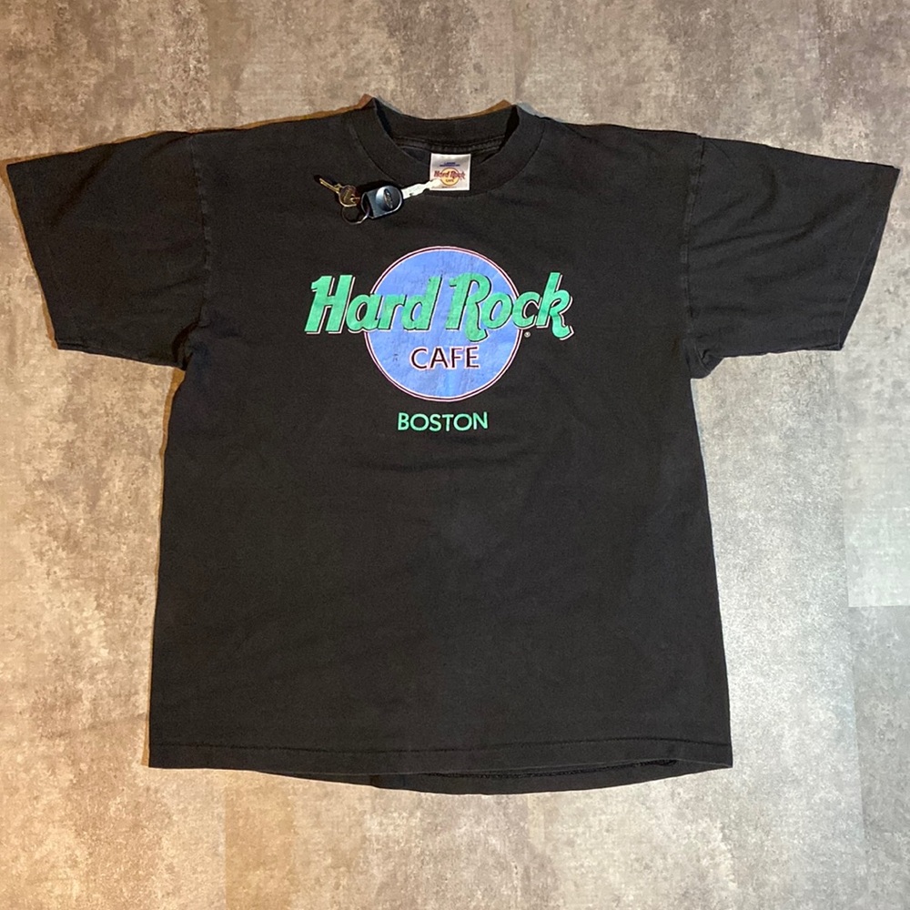 Hard Rock Made in the USA 90s Boston Tee large single stitch